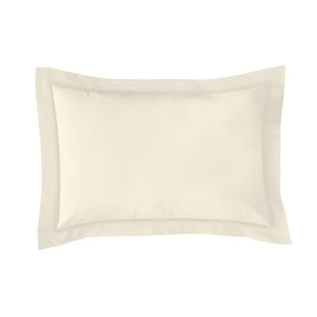 Fresh Ideas FRE201XXIVOR11 Poplin Tailored Pillow Sham  Ivory - Euro
